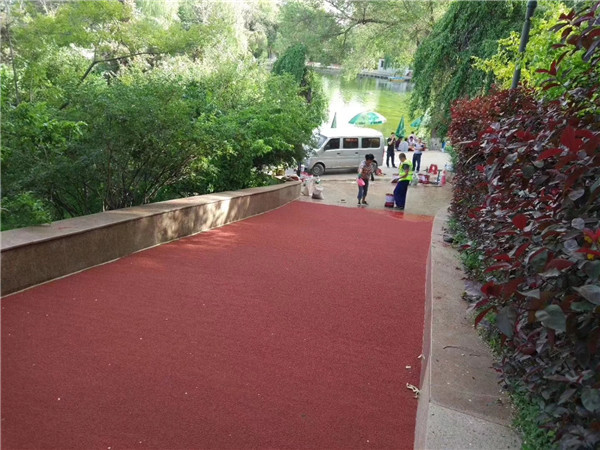 绥化彩色路面施工
